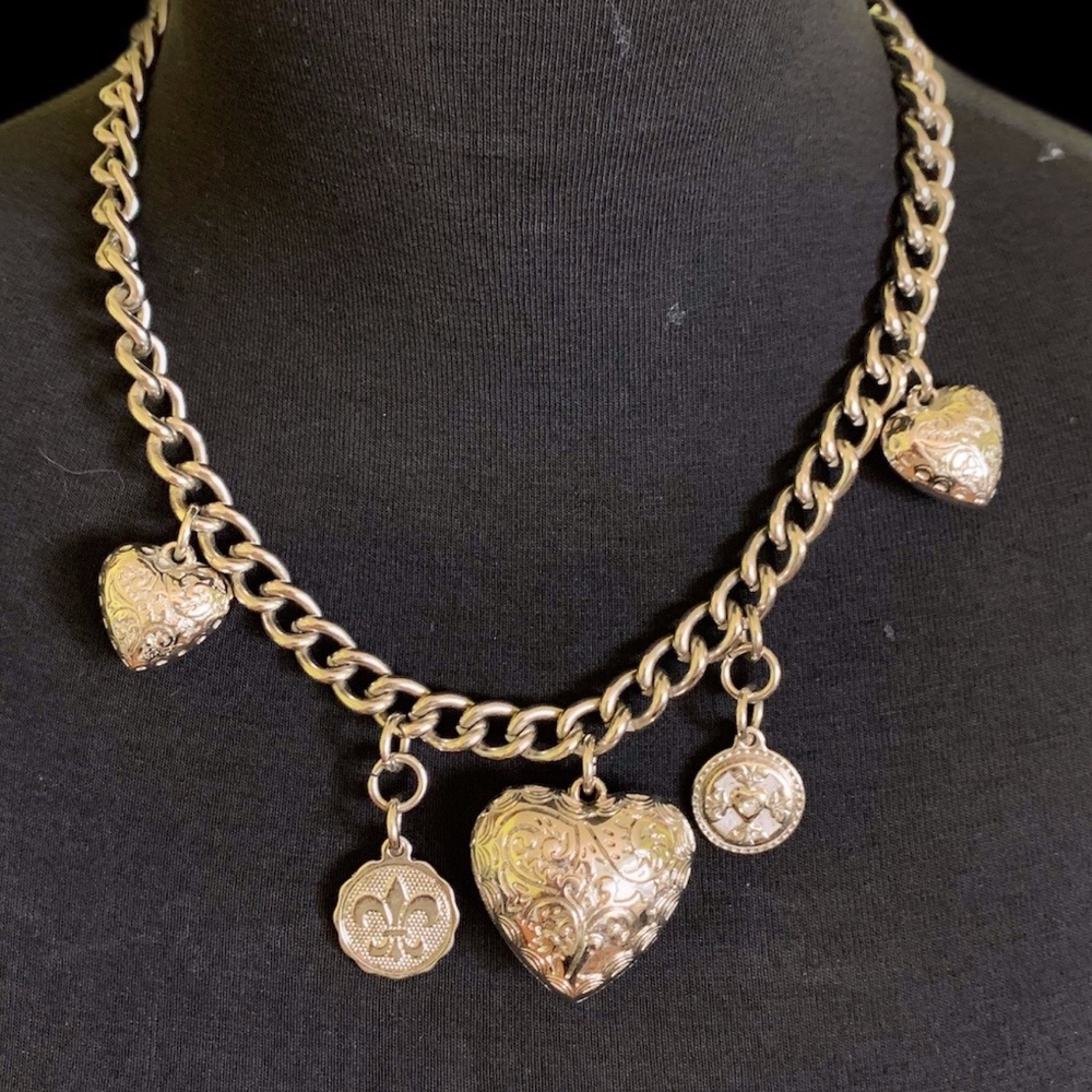 Silver Plated Kathy Ireland Heart choker